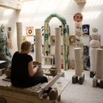 Sandy Brown in her studio 2016